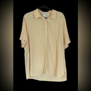 Coldwater Creek Women’s Button Down Yellow (Dandelion) Rayon Blouse. Sz XL EUC